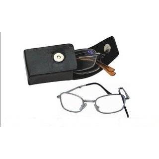 Deluxe Folding Reading Glasses   Pocket Readers   Includes Black Hard 