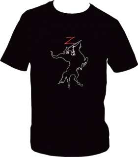 El Zorro Embroidered T shirt Guy Williams Tornado  