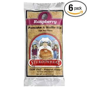 Sturdiwheat Pancake & Waffle Mix Raspberry, 6 Ounce (Pack of 6)
