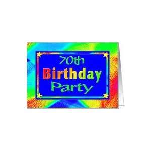  70th Birthday Party Invitations Bright Lights Card Toys & Games
