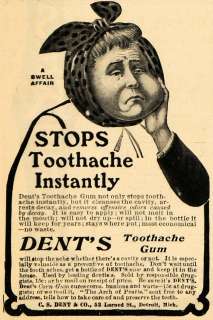   Ad C. S. Dents Toothache Gum Cavity Decay Pain   ORIGINAL ADVERTISING