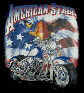 AMERICAN STEEL DRESSER V TWIN BIKER MOTORCYCLE FLAG EAGLE SWEATSHIRT T 