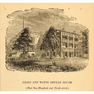  1872 Leake and Watts Orphan House New York City Print 