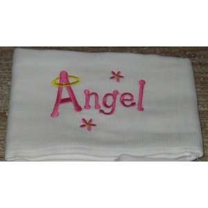  Baby Cakes Baby Burpcloths  Angel Design Pink Print Baby