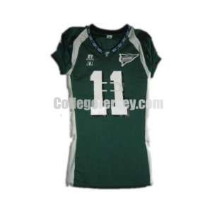  Green No. 11 Game Used Tulane Russell Football Jersey 