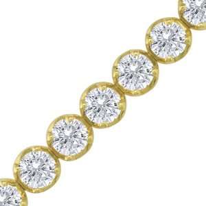  11.40 Ctw Diamond Tennis Bracelet In 14K Yellow Gold 