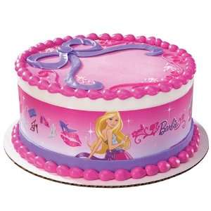    Barbie Fabulous Designer Prints Edible Cake Image 