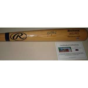 David Price Autographed Bat   Rawlings Big Stick   Autographed MLB 