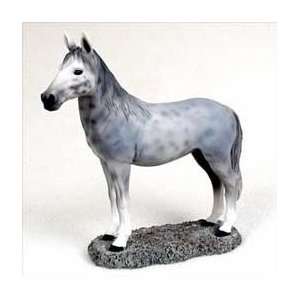   Resin Realistic Standing Dapple Gray Horse Figurine