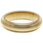  com celeste 18k gold overlay domed omega stretch bracelet