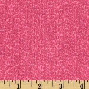 44 Wide Victoria & Albert Feathers Hot Pink Fabric By 