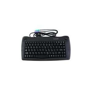   ACK 5010PB Black Wired Mini keyboard with trackball Electronics
