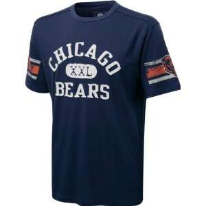 Chicago Bears Vintage AppliquÃ© Navy Crew T Shirt