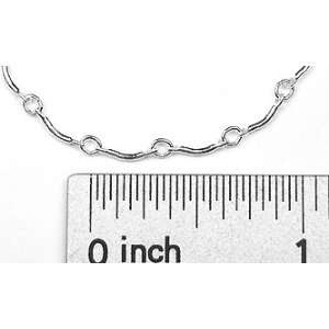  Chain by the Foot Silver Plated 1x8mm Round Wire Bar Link Curved 