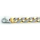 Braccio Bracelets   Two Tone 14k Diamond Mens Braccio Brand Bracelet 