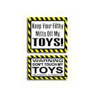 Graphics and More Hands Mitts Off TOYS   Sticker Set   5 x 4.5 and 5 
