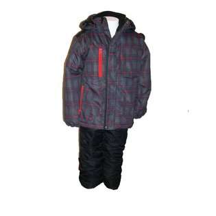   Charcoal Grid Insulated Snowsuit, Coat/Jacket and ski bibs Sizes 2T 4T