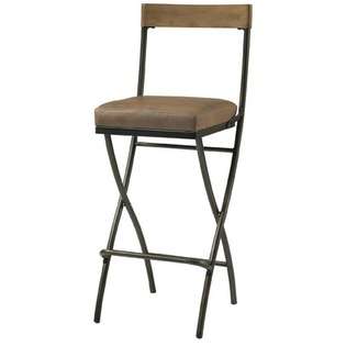 Hillsdale Thornhill Folding Bar Stool in Distressed Washed Ash at 