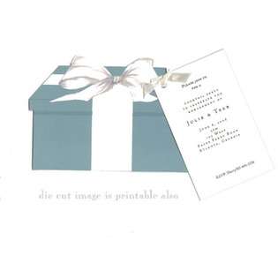 Stevie Streck Designs AD760 Blue Gift Box with Ribbon Tag 