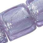   Murano Style Glass Foil Square Beads Alexandrite 12mm/15 In