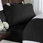   Sanders 1200 Thread Count 4pc Egyptian Bed Sheet Set, Solid King Black