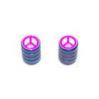 Graphics and More Peace Sign Pink   Tire Rim Valve Stem Caps 