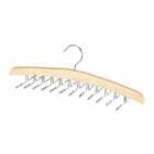 rod belt organizer has many hangers where belts can be arrange for
