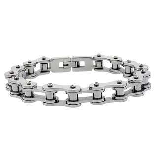   10mm stainless surgical steel bike chain link bracelet 9 inches