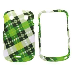  Green with White Checker Plaid Rubber Texture Blackberry 