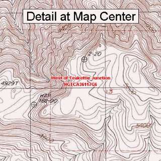  Topographic Quadrangle Map   West of Teakettle Junction, California 