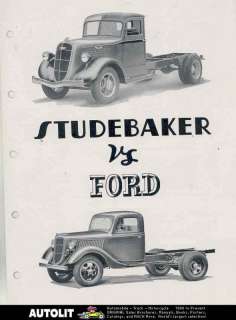 1936 Studebaker 2 Ton vs Ford Truck Brochure  