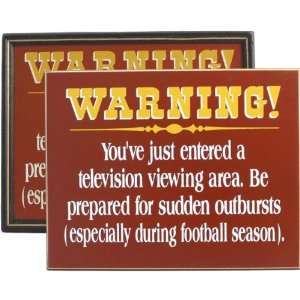  Warning Television Routed Edge 10x12 Davis & Small