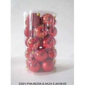   Red Shiny/Painting Matt/Glitter Balls In PVC Drum