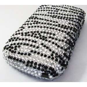  Blackberry 8520 8530 Hard Bling Case Diamond Zebra Phone 