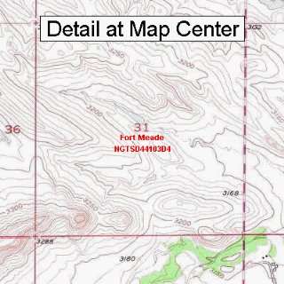 USGS Topographic Quadrangle Map   Fort Meade, South Dakota 