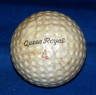 Vintage Antique Queen Royal US Rubber Cadwell Golf Ball  