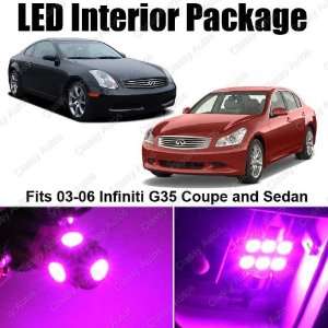 Infiniti G35 PINK Interior LED Package (7 Pieces)