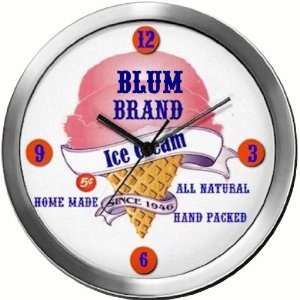  BLUM 14 Inch Ice Cream Metal Clock Quartz Movement 