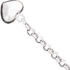 JewelryWeb Sterling Silver Puffed Heart Charm Bracelet   7 Inch 