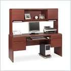 Bestar Embassy Home Office Wood Credenza Desk in Cappuccino Cherry