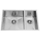   Kitchen Faucet Two Strainers Double Bowl Kitchen Sink, Steel
