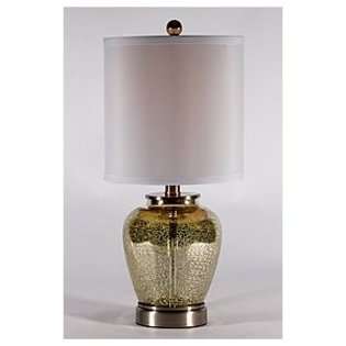 Stylecraft Silver Glass Contemporary Small Table Lamp 