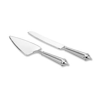 goldia Silver plated Knife and Cake Server Set 