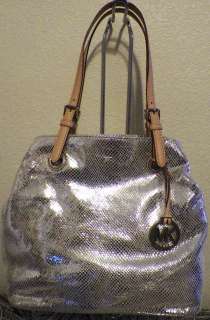 Michael Kors Tote Handbag Shoulderbag Hobo Silver Ring  