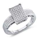   com Diamond Ring Engagement Micro Pave Set 10k White Gold (1/5 Carat