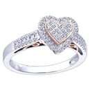   of Diamonds 1/3 Carat Diamond 10k White & Rose / Pink Gold Heart Ring