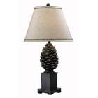 Kenroy Home Pine Cone One Light Table Lamp in Aged Bronze