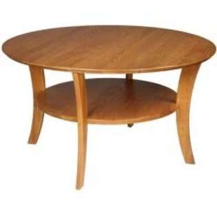 Manchester Wood Contemporary Ash Round Coffee Table   Golden Oak   19 