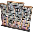 Prepac Furniture Oak Black Quad Width Wall Storage for Multimedia (DVD 