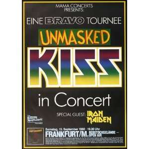  KISS   Unmasked 1980   CONCERT   POSTER from GERMANY